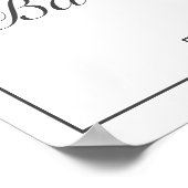 Modernes Minimalistisches White Mitzvah Willkommen Poster (Ecke)
