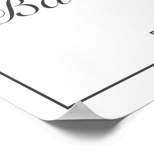 Modernes Minimalistisches White Mitzvah Willkommen Poster (Ecke)