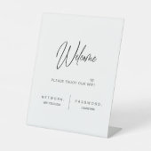 Modernes, Minimalistisches WiFi-Kennwortzeichen Sockelschild (Vorderseite)