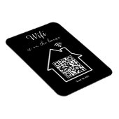 Modernes Minimalistisches WiFi QR Code Flexibles F Magnet (Rechte Seite)