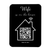 Modernes Minimalistisches WiFi QR Code Flexibles F Magnet (Vertikal)