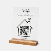 Modernes Minimalistisches WiFi QR Code Tabletop Acrylschild (Winkel)