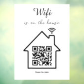 Modernes Minimalistisches WiFi QR-Codefenster Fensteraufkleber (Blatt 3)
