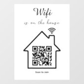 Modernes Minimalistisches WiFi QR-Codefenster Fensteraufkleber (Blatt)