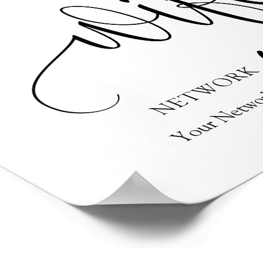 Modernes Minimalistisches WiFi-Zeichen Poster (Ecke)