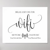 Modernes Minimalistisches WiFi-Zeichen Poster (Vorne)