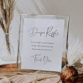 Modernes Minimalistisches Windeln Raffle Baby Dusc Poster