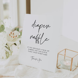 Modernes Minimalistisches Windelrad Sockelschild