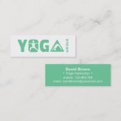 Modernes Minimalistisches Yoga-freiberuflich Mini Visitenkarte (Vorne/Hinten)