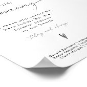 Modernes, Minimalistisches Zeichen für die Gedächt Poster (Ecke)