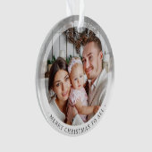 Modernes Minimalistisches zweiseitiges Foto nach M Ornament (Vorderseite)