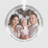 Modernes Minimalistisches zweiseitiges Foto nach M Ornament (Rückseite)