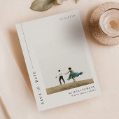 Modernes Minimalistisches zweiseitiges Foto Save The Date