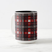 Modernes Minimalmuster Zweifarbige Tasse (Vorderseite Links)