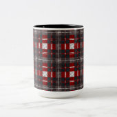 Modernes Minimalmuster Zweifarbige Tasse (Mittel)