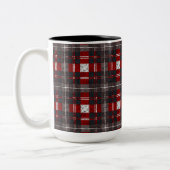 Modernes Minimalmuster Zweifarbige Tasse (Links)