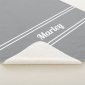 Modernes Minimalname Mit Monogramm Script Trendy G Sherpadecke (3/4)