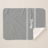 Modernes Minimalname Mit Monogramm Script Trendy G Sherpadecke (Vorderseite (Horizontal))