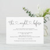 Modernes Minimalniveau Abends vor der Probe Einladung (Stehend Vorderseite)