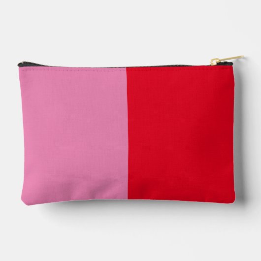 Modernes Minimalsit Rosa Erstmonogramm Zubehörtasche (Rückseite)