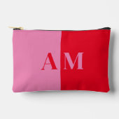 Modernes Minimalsit Rosa Erstmonogramm Zubehörtasche (Vorderseite)