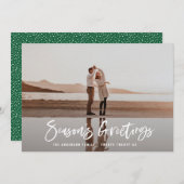 Modernes Minimum 1 Foto Weihnachten (Vorne/Hinten)