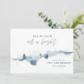 Modernes Minimum alles ruhig Weihnachten Urlaub (Stehend Vorderseite)