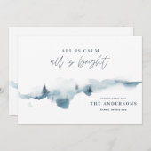 Modernes Minimum alles ruhig Weihnachten Urlaub (Vorne/Hinten)