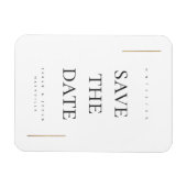 Modernes Minimum an Nicht-Foto Save the Date Magnet (Horizontal)
