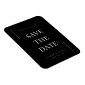 Modernes Minimum an Nicht-Foto Save the Date Magnet (Rechte Seite)