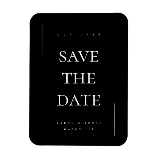 Modernes Minimum an Nicht-Foto Save the Date Magnet (Vertikal)