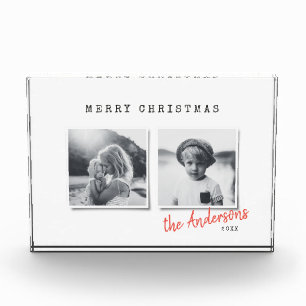 Modernes Minimum an Weihnachten zwei Foto