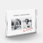 Modernes Minimum an Weihnachten zwei Foto (Links)