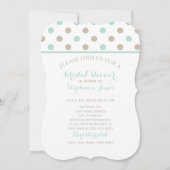MODERNES MINT-BISK-DOTEN UND STREIFEN-Brautparty Einladung (Rückseite)