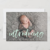 Modernes Mint-Pinselskript - Einführung in Foto Bi Ankündigung (Vorderseite)