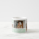 Modernes Minze Collage Foto Vater Bestes Geschenk Espressotasse (Vorderseite)