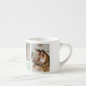 Modernes Minze Collage Foto Vater Bestes Geschenk Espressotasse (Rechts)