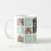 Modernes Minze Collage Foto Vater Bestes Geschenk Kaffeetasse (Links)