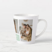 Modernes Minze Collage Foto Vater Bestes Geschenk Milchtasse (Rechts)