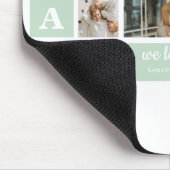 Modernes Minze Collage Foto Vater Bestes Geschenk Mousepad (Ecke)