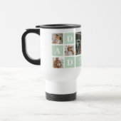 Modernes Minze Collage Foto Vater Bestes Geschenk Reisebecher (Links)