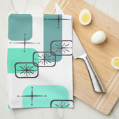 Modernes Minzgrün Türkis aus dem Mittelalter Geschirrtuch (Viertel Falte)