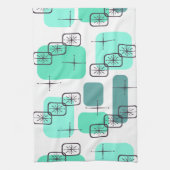 Modernes Minzgrün Türkis aus dem Mittelalter Geschirrtuch (Vertikal)