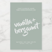 Modernes Minzsojawachs schmilzt Label Lebensmitteletikett (Einzelnes Label)