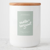 Modernes Minzsojawachs schmilzt Label Lebensmitteletikett (Vorderseite)