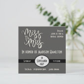 Modernes Miss an Mrs Fun Inspirivity Brautparty Einladung (Stehend Vorderseite)