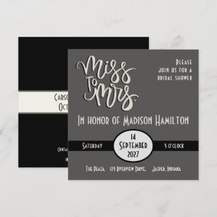 Modernes Miss an Mrs Fun Inspirivity Brautparty Einladung