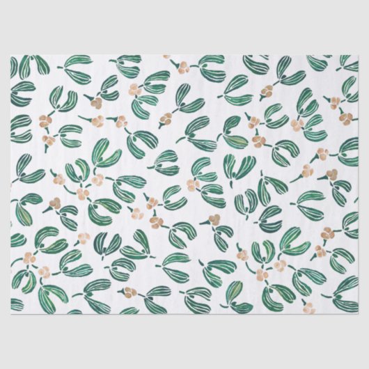Modernes Mistletodesign Seidenpapier (Vorderseite)