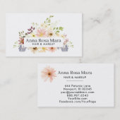 *~* modernes mit BlumenAquarell-weibliches Chic Visitenkarte (Vorne/Hinten)