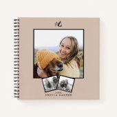 Modernes Mit Monogramm 3-Foto-Notebook Notizblock (Vorderseite)